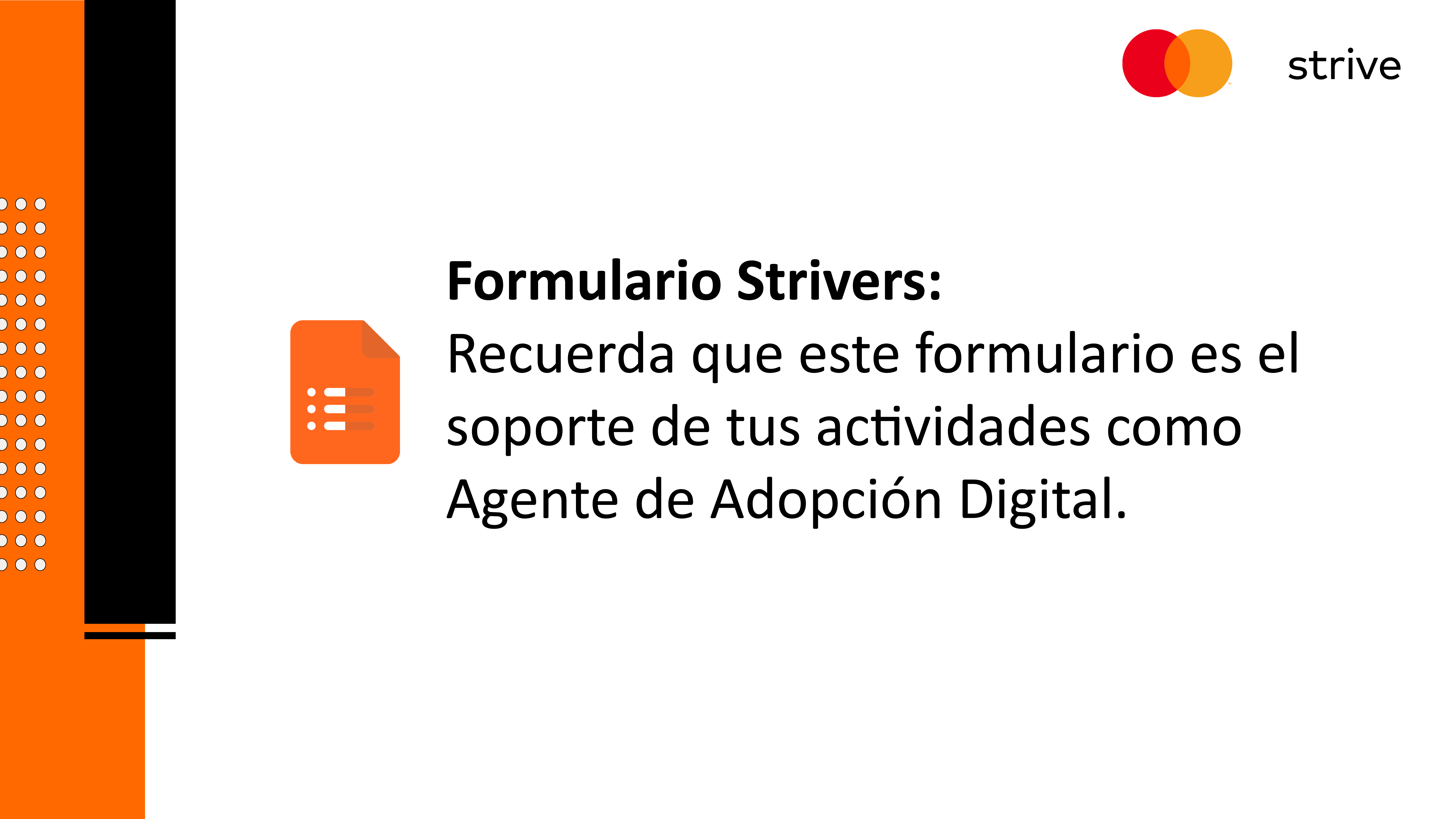 Formulario Strivers